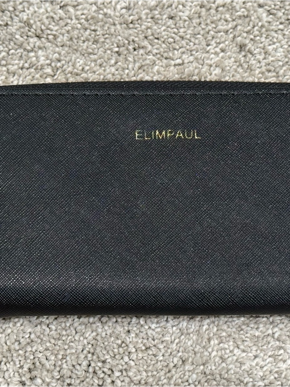 Black Saffiano Wristlet Clutch